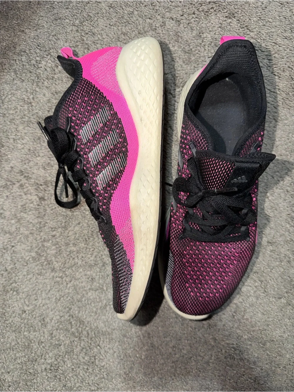 adidas Women's Knit Training Shoes in Black and Pink
